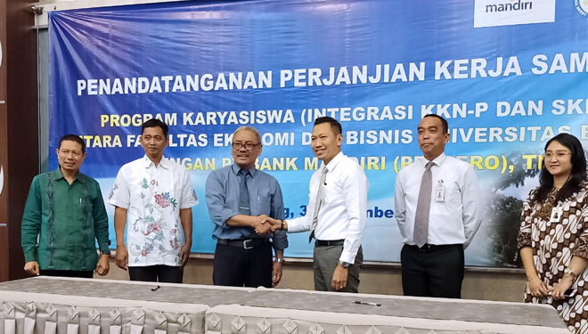 FEB UB menjalin kerjasama dengan PT. Bank Mandiri (Persero). (FOTO: Istimewa)