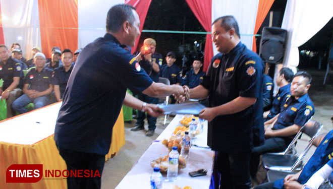 Pengurus DPD AMPI Kabupaten Malang mendeklarasikan dukungannya terhadap Siadi SH untuk maju sebagai calon Bupati Malang 2020-2025. (FOTO : widodo irianto/TIMES Indonesia)