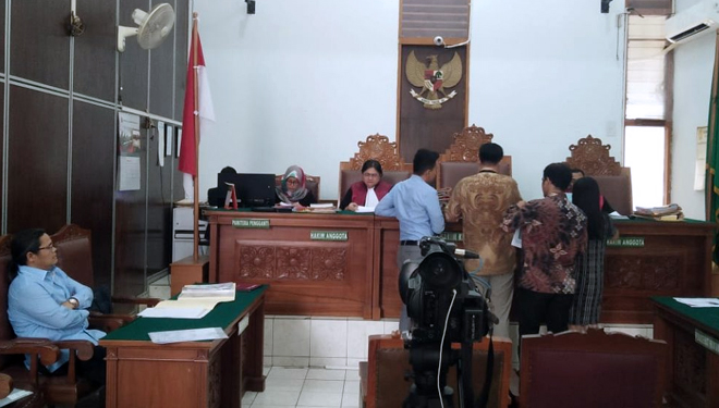 Sidang gugatan Sushi Tei Indonesia di Pengadilan Negeri Jakarta Selatan. (FOTO: Istimewa for TIMES Indonesia).