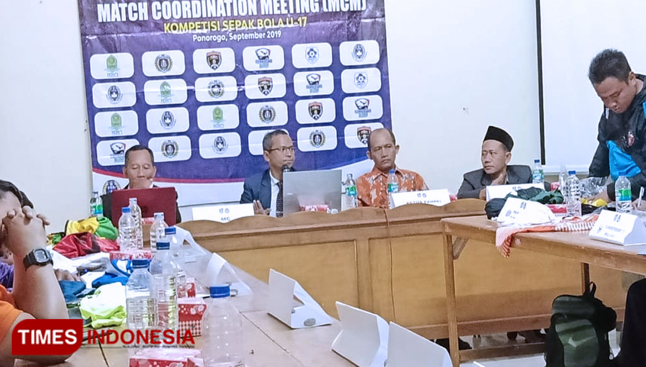 Match Coordination Meeting (MCM)  Piala Suratin Zona Jatim Grub B di Ponorogo . (Foto: Marhaban/TIMES Indonesia)