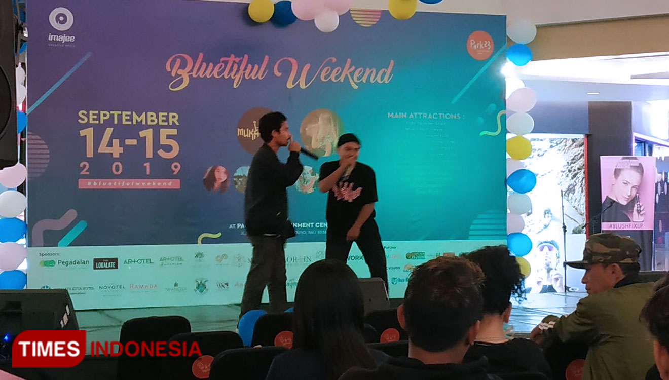 Suasana event Bluetiful Weekend di Par 23 Mall Bali. (Foto: Imadudin M/TIMES Indonesia)