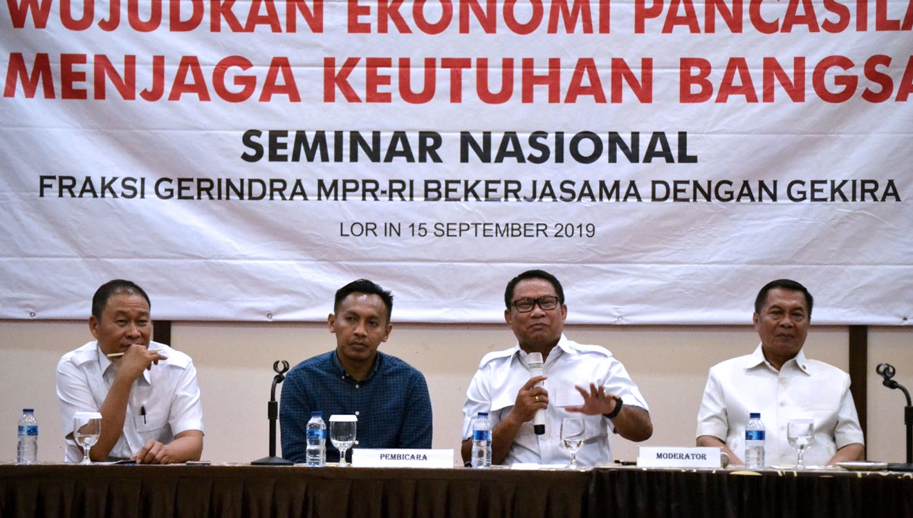 Seminar Nasional Fraksi Partai Gerindra MPR RI dan GEKIRA. (FOTO: Istimewa)