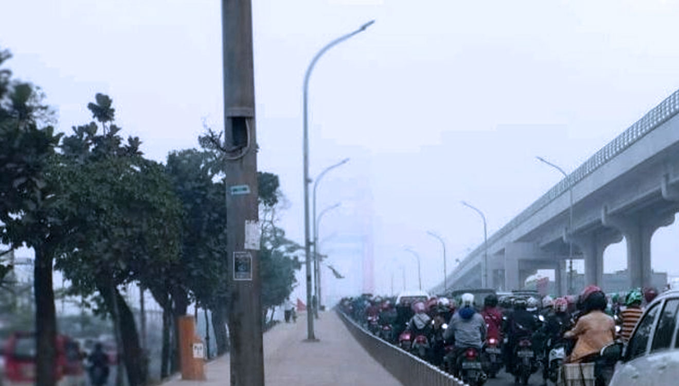 Ilustrasi. Kabut asap di Kota Palembang, Sumatera Selatan. (Foto: Jawa Pos)
