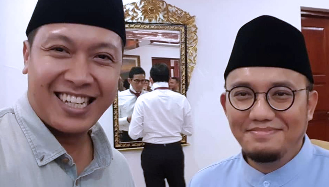 Ketua DPC Gerindra Kabupaten Malang, Chusni Mubarok saat bersama Danil Anzar. (Foto : Chusni for TIMES Indonesia)