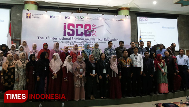 Suasana Seminar internasional The 3rd ISCE 2019 bertema Trends, Applications, Changes in Chemical Education For the 4.0 Industrial Revolution di kampus UII, Selasa (17/9/2019). (FOTO: Ahmad Tulung/TIMES Indonesia)
