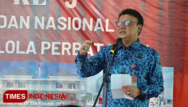 Mendagri RI, Tjahjo Kumolo meminta kepala daerah lebih proaktif menangani karhutla. (Foto: Hasbullah/TIMES Indonesia)