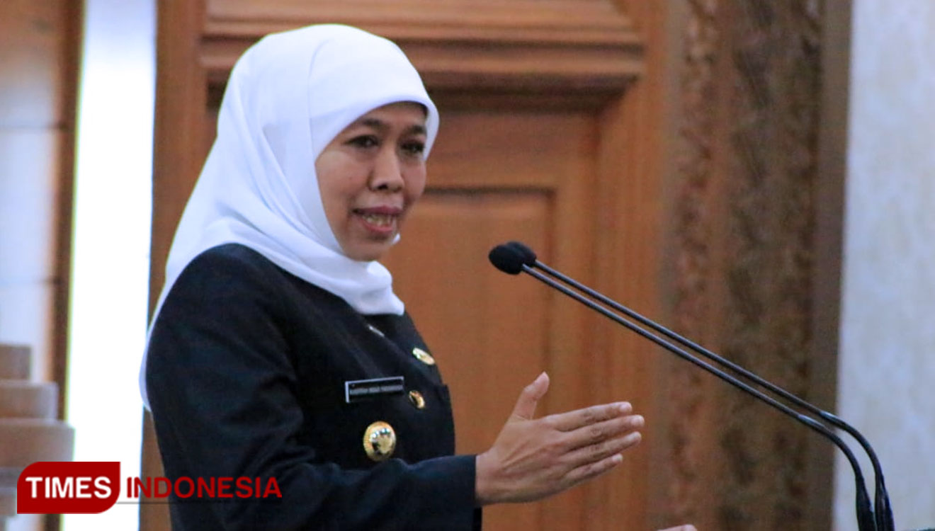  Gubernur Jawa Timur, Kofifah Indarparawansa. (FOTO: Widodo Irianto/TIMES Indonesia) 