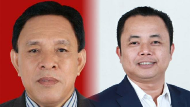 Ketua Partai NasDem Lombok Tengah Supardan, (kiri) Sekretaris NasDem Loteng Ahmad Syamsul Hadi, (kanan)