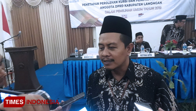 Mahrus Ali, Ketua KPU Lamongan. (FOTO: MFA Rohmatillah/TIMES Indonesia)