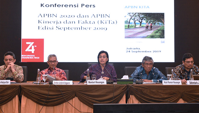 Menkeu Sri Mulyani Indrawati ketika menjelaskan fokus pembelanjaan Pemerintah Pusat tahun 2020. (FOTO: istimewa)