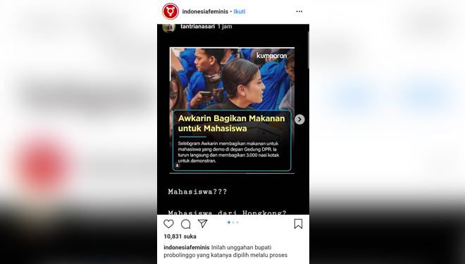 Calon Admin Salah Posting, Instagram Bupati Probolinggo Dihujat Netizen