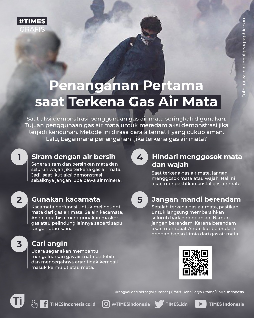 Penanganan Pertama saat Terkena Gas Air Mata - TIMES Indonesia