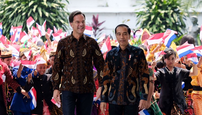 PM Belanda dan Presiden Jokowi (Andhika Prasetia/detikcom)