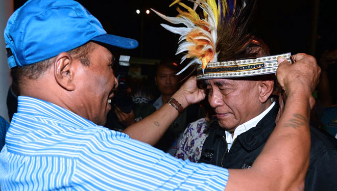 Menteri Pertahanan RI,  Ryamizard Ryacudu kembali sambang ke Papua bawa pesan perdamaian. (FOTO:istimewa)