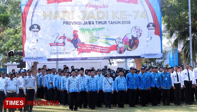 Pemkot Kediri Gelar Upacara HUT ke-74 Provinsi Jatim
