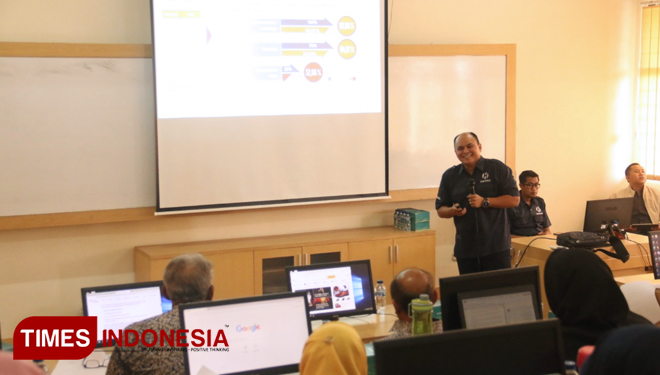 Suasana pelatihan Aplikasi E-Performance Berbasis Balance Scorecard yang digelar oleh Jurusan Manajemen Fakultas Ekonomi UII. (FOTO: Ahmad Tulung/TIMES Indonesia)