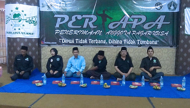 Acara penerimaan anggota baru Pagar Nusa IAIN Kediri. (foto: Istimewa)