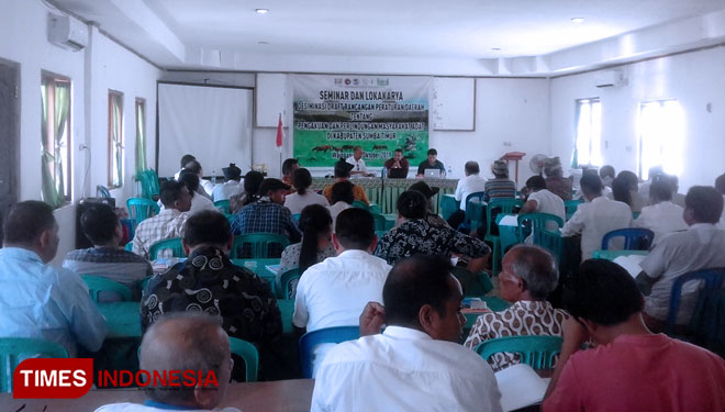 Seminar dan Lokakarya Unkriswina Sumba bersama LSM tentang pengakuan dan perlindungan masyarakat adat di Kabupaten Sumba Timur, (FOTO: Habibudin/TIMES Indonesia)