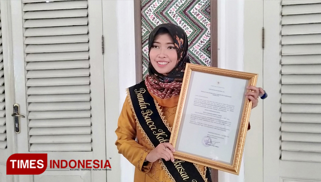 Istri Bupati Pamekasan Nayla Baddrut Tamam dinobatkan sebagai Bunda Baca di Kabupaten Pamekasan. 