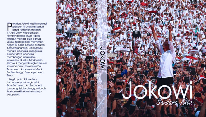 Karya foto jurnalistik dalam sebuah buku bertajuk ‘Jokowi Saudara Kita’ karya Hasiolan Siahaan XIV akan diluncurkan pada 20 Oktober 2019 mendatang di Jakarta, Jumat (18/10/2019). (FOTO: Istimewa)