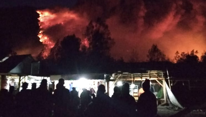 Kebakaran hutan di Gunung Ranti. (Foto : Istimewa)