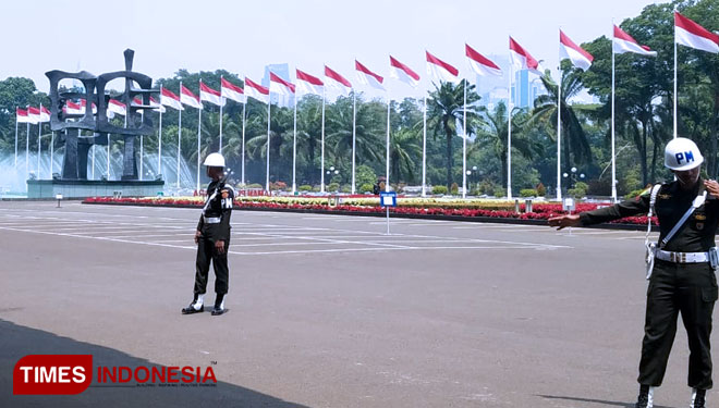 Suasana di Gedung MPR/DPR RI jelang pelantikan Jokowi-Ma'ruf Amin sebagai Presiden dan Wakil Presiden (FOTO: Hasbullah/TIMES Indonesia)