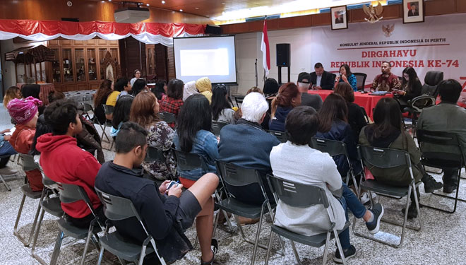 The General Consulate of Indonesia and Indonesian Society in Perth were discussing about the out coming Festival Indonesia 2019. (Picture by: Istimewa)