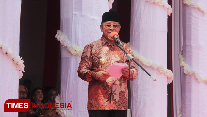 Gubernur Abdul Gani Kasuba saat memberikan sambutan (Foto: Biro PKKP for Times Indonesia)