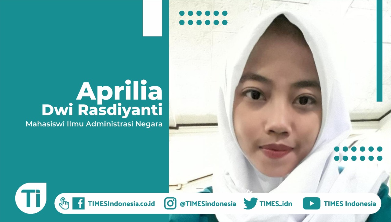 Aprilia Dwi Rasdiyanti, Mahasiswi Ilmu Administrasi Negara. (Grafis: Dena/TIMES Indonesia)