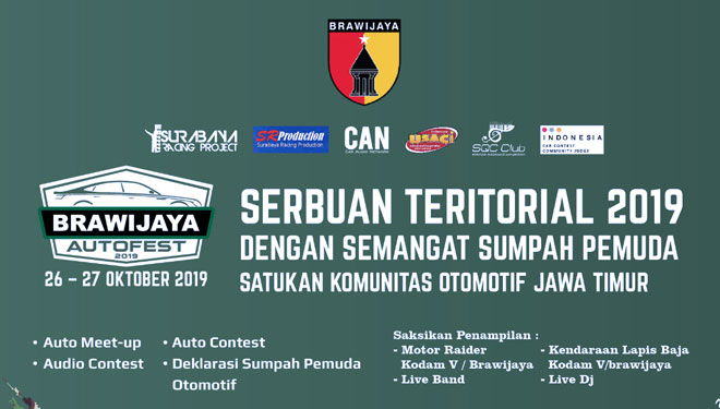 Serbuan Teritorial, Kodam V/Brawijaya Satukan Komunitas Otomotif se-Jawa Timur