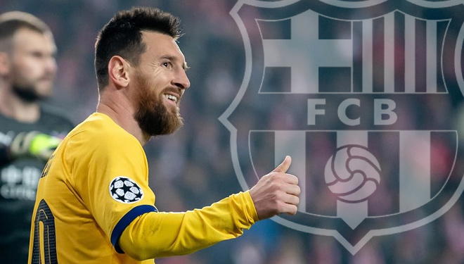 Lionel Messi ukir rekor di kandang Slavia Praha (Foto: UEFA)
