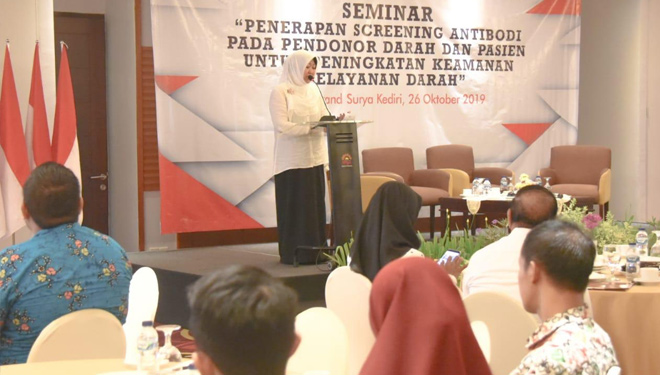 HUT ke-74 PMI, PMI kota Kediri Gelar Seminar Screening Antibody