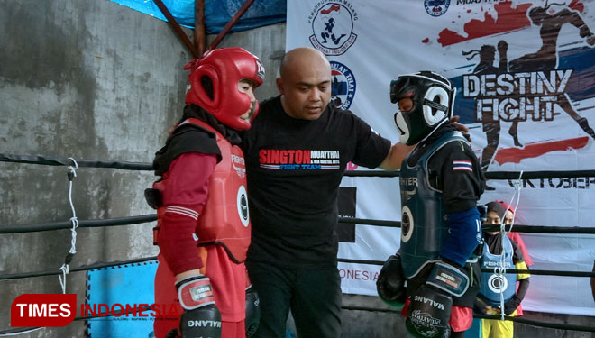 Pertandingan Muaythai Amateur Fight Malang 2019. (Foto: Naufal Ardiansyah/TIMES Indonesia)