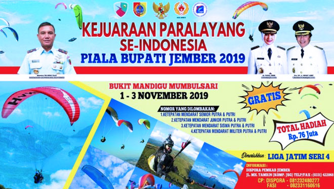 Kejuaraan Paralayang Se Indonesia Di Jember Bakal Jadi Media Kejuaraan Paralayang Se Indonesia Di Jember Bakal Jadi Media