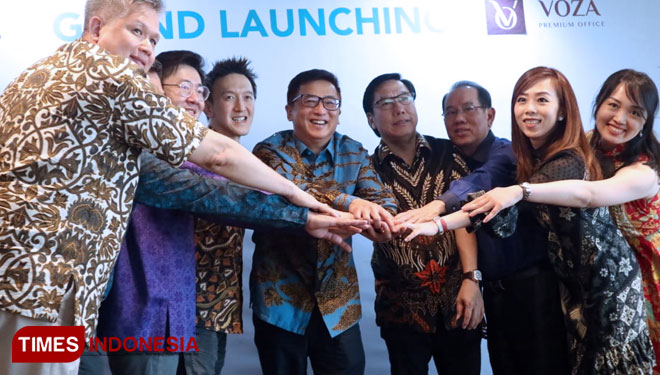  Launching CoHive di Voza Premium Offife Surabaya, Rabu (30/10/2019).(Foto : Lely Yuana/TIMES Indonesia)