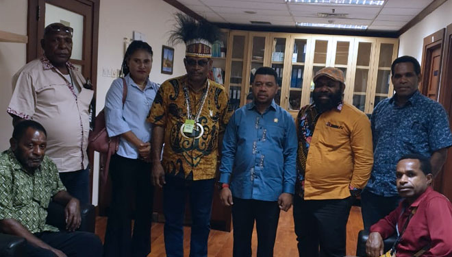 Pansus Papua DPD RI saat Terima Kunjungan Partai Lokal dan Asosiasi Bupati Papua di Senayan Jakarta. (foto: Istimewa)