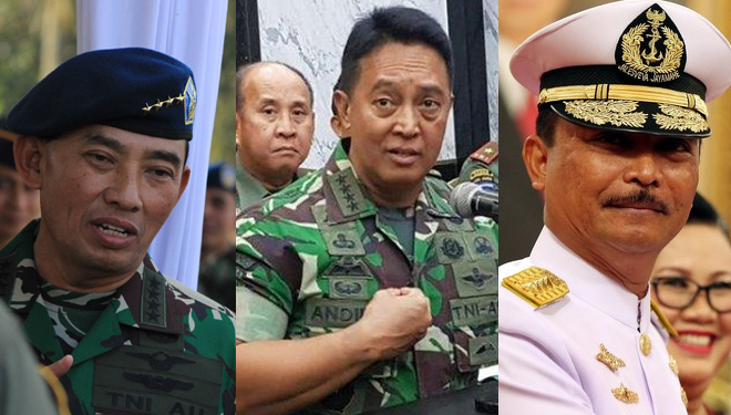 Para Kepala Staf Angkatan yang berpeluang menjadi Wakil Panglima TNI. (FOTO: dari berbagai sumber)