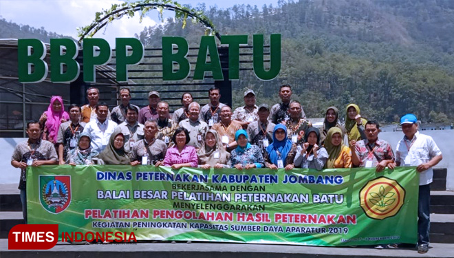 Pelatihan Pengolahan Hasil Peternakan kerjasama BBPP Batu dengan Dinas Peternakan Kabupaten Jombang, Kamis (7/11/2019).. (FOTO: AJP/TIMES Indonesia)