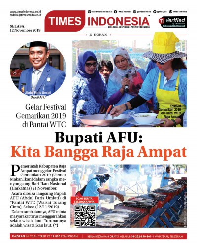 Edisi Selasa, 12 November 2019: E-Koran Medsos. Bacaan Positif Masyarakat 5.0