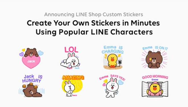 LINE Custom Sticker. (FOTO: LINE Corporation)