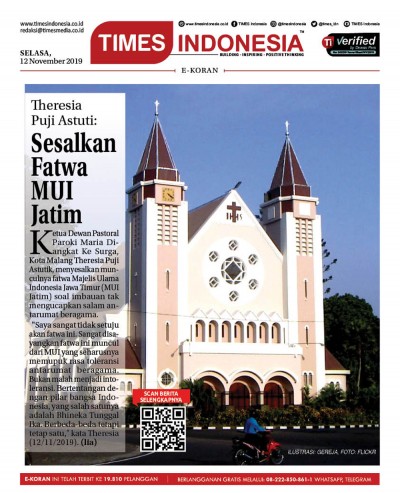 Edisi Selasa, 12 November 2019: E-Koran Medsos. Bacaan Positif Masyarakat 5.0
