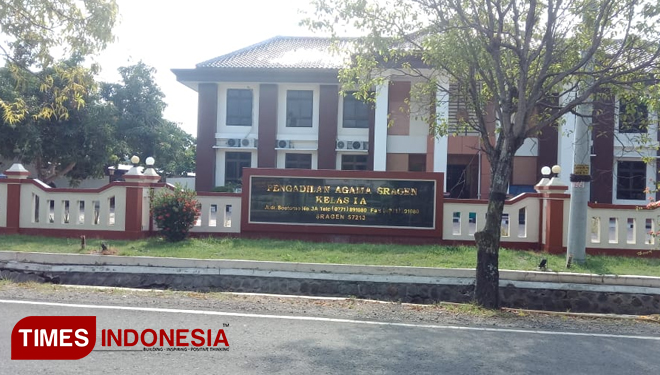 Kantor Pengadilan Agama Kabupaten Sragen. (FOTO: Mukhtarul Hafidh/TIMES Indonesia)
