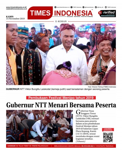 Edisi Kamis, 14 November 2019: E-Koran Medsos. Bacaan Positif Masyarakat 5.0