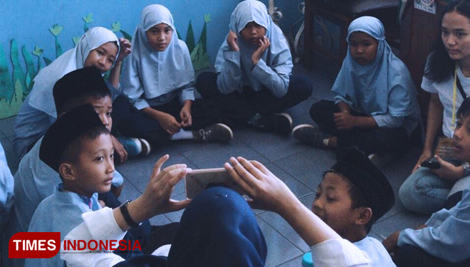 Salah satu kegiatan Gelar World’s Largest Lesson di Yogyakarta. (FOTO: Istimewa/TIMES Indonesia)