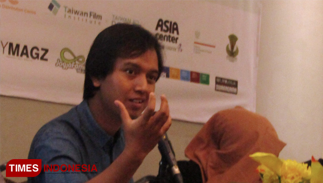Panitia Festival Film Dokumenter 2019 ketika memberikan keterangan pers. (FOTO: Desty Luthfiani/TIMES Indonesia)
