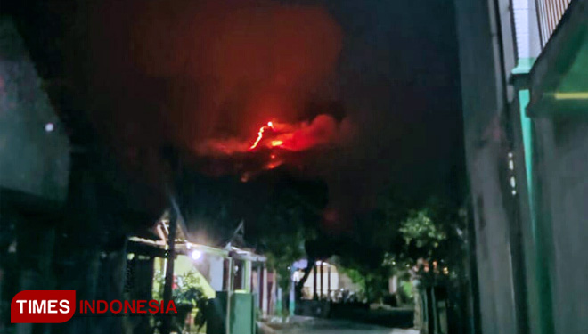 Kebakaran di Lereng Gunung Lawu Magetan, Jawa Timur, Jumat (15/11/2019). (FOTO: M Kilat Adinugroho/TIMES Indonesia)