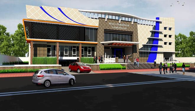 Desain Mall Pelayanan Publik yang akan dbangun di Jalan Lamongrejo, Kota Lamongan. (Foto: Humas dan Protokol Pemkab Lamongan)