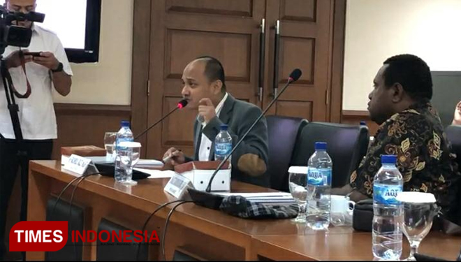 Senator FR saat RDPU Pansus Papua DPD RI di Jakarta.(foto: DJ TIMES Indonesia)