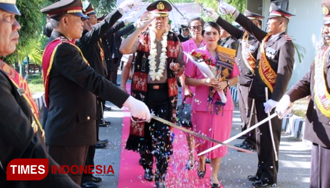 Polres Sumba Timur menyambut Kapolres Sumba Timur yang baru AKBP Hendro Wicaksoso(FOTO:Humas Polres Sumba Timur/TIMES Indonesia)