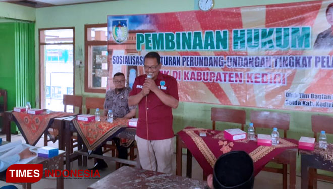 BNN Kabupaten Kediri sosialisasikan UU Narkotika pada ratusan siswa SMK Hidayatus sholihin Gurah